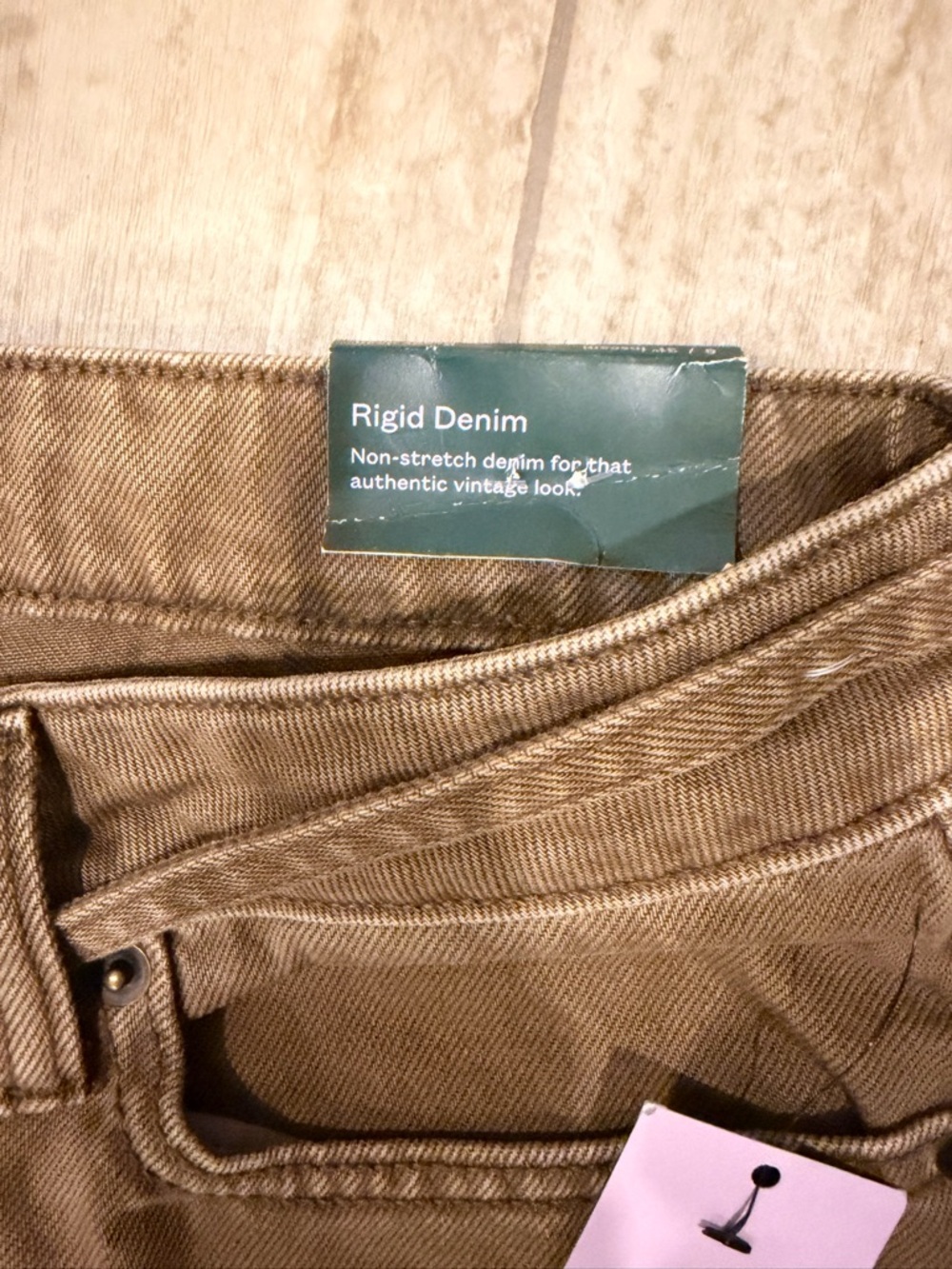 NWT WILD FABLE Brown Wide-Leg Tie-Waist Women’s Rigid Denim Low Rise Size 6/R - Picture 7 of 14